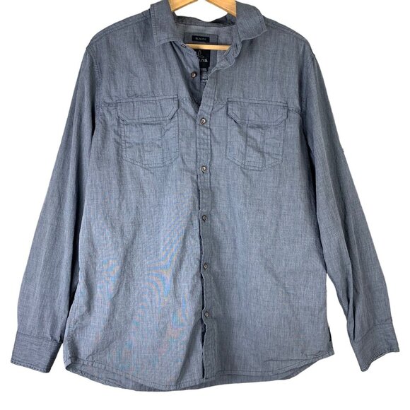 Prana Other - Prana Size XL Button Front Shirt Slim Fit Gray Long Sleeved Mens Top